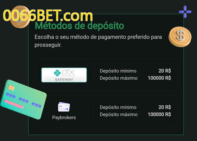 O cassino 0066BET.combet oferece uma grande variedade de métodos de pagamento